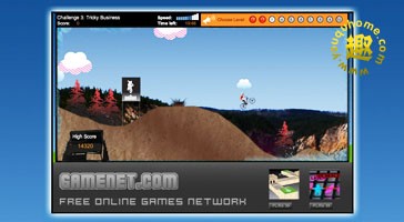 单车特技小游戏-Downhill Mayhem