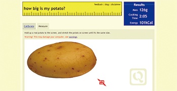 在线测量土豆的大小-how big is my potato?