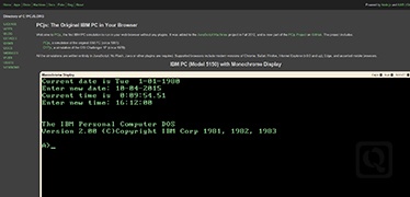 浏览器还原第一代IBM-The Original IBM PC