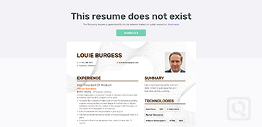 在线生成虚拟简历-This resume does not exist