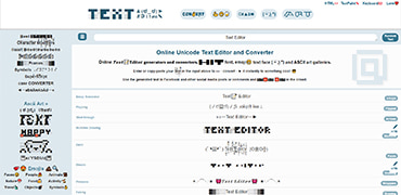 在线Unicode艺术文本生成器-Text Editor