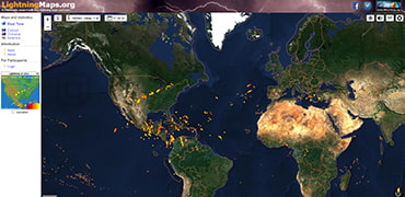 全球闪电信息地图-LightningMaps